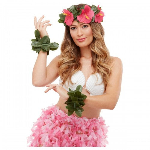 Front - Smiffys Unisex Adult Hawaiian Luau/Beach Party Costume Prop Set