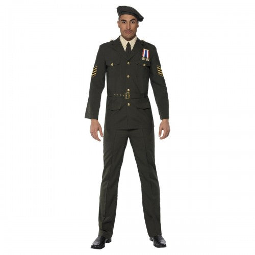 Front - Smiffys Mens Wartime Officer Costume Set