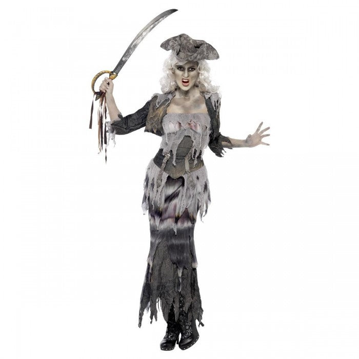 Front - Smiffys Womens/Ladies Ghost Ship Ghoulina Costume
