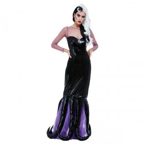 Front - The Little Mermaid Womens/Ladies Evil Sea Witch Costume Dress