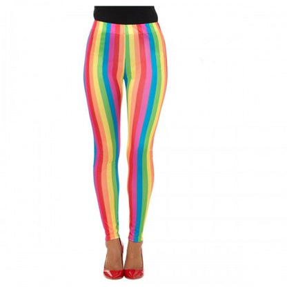 Front - Smiffys Womens/Ladies Clown Rainbow Leggings