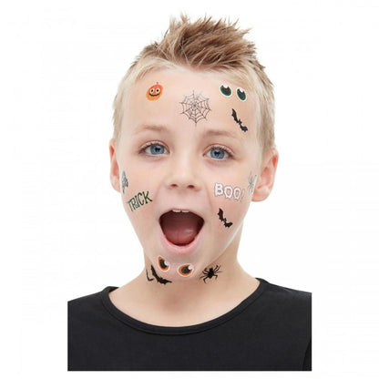 Front - Smiffys Assorted Designs Halloween Temporary Tattoo