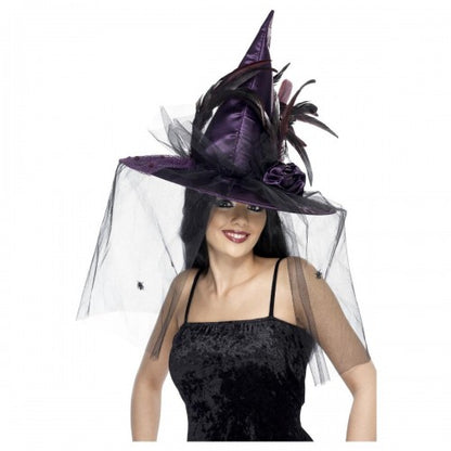 Front - Smiffys Womens/Ladies Witch Costume Hat