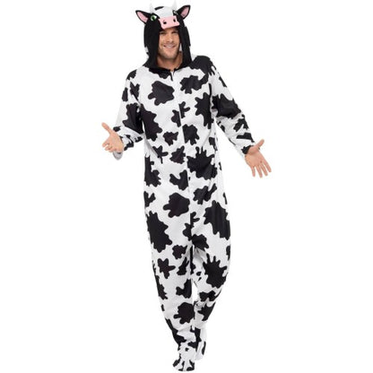 Front - Smiffys Unisex Adult Cow Costume