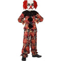 Red-Black-Beige - Front - Smiffys Childrens-Kids Scary Clown Costume