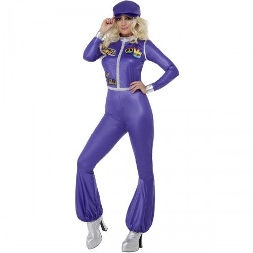 Front - Smiffys Womens/Ladies 70s Dancing Queen Costume Set