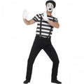 Front - Smiffys Mens Mime Artist Costume Set