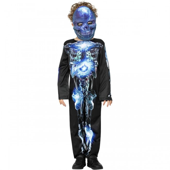 Front - Smiffys Childrens/Kids Robotic Skeleton Halloween Costume