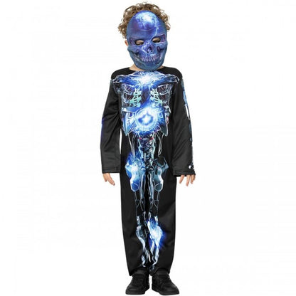Front - Smiffys Childrens/Kids Robotic Skeleton Halloween Costume