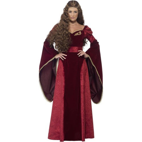 Front - Smiffys Womens/Ladies Medieval Queen Costume