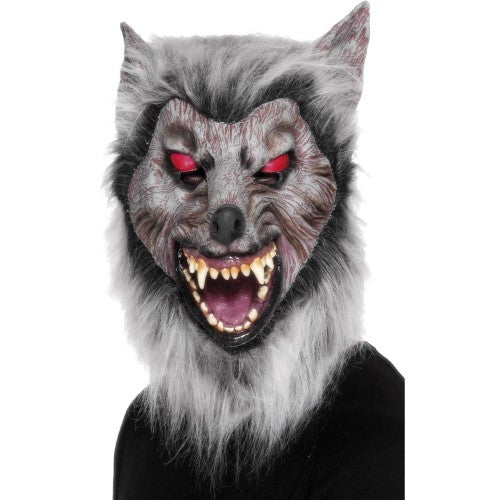 Front - Smiffys Unisex Adult Prowler Wolf Halloween Mask