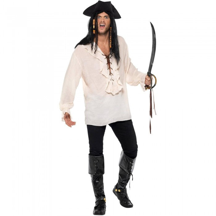 Front - Smiffys Mens Pirate Costume Top