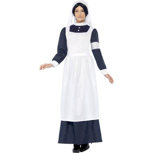 Front - Smiffys Womens/Ladies Great War Nurse Costume Set