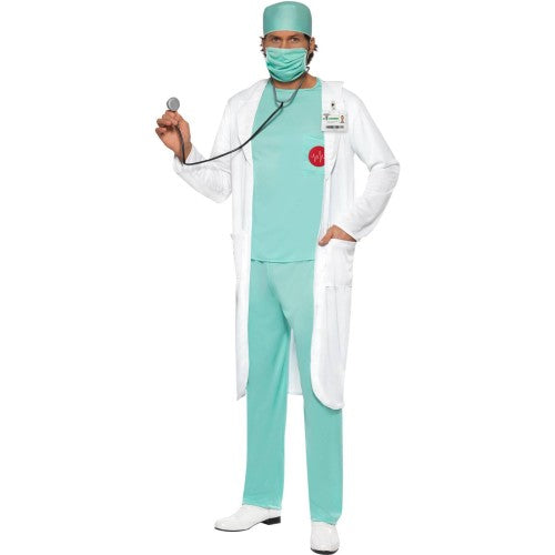 Front - Smiffys Mens Doctor Costume Set