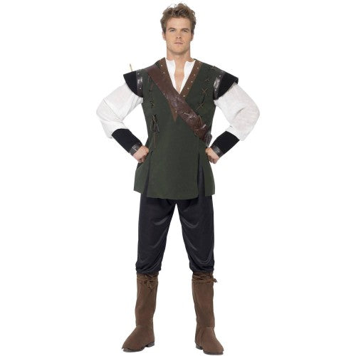 Front - Smiffys Mens Robin Hood Costume Set