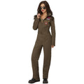 Front - Top Gun Womens/Ladies Costume Jumpsuit