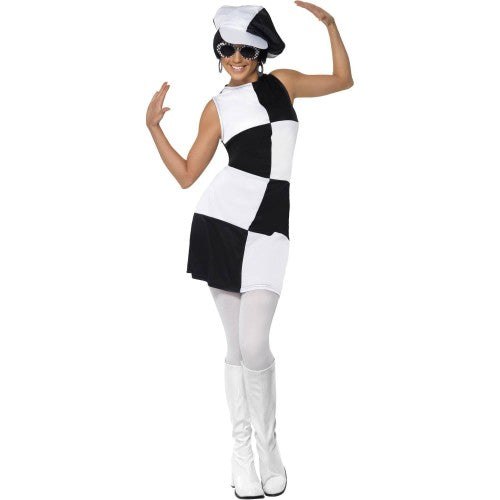 Front - Smiffys Womens/Ladies 60s Party Costume Set