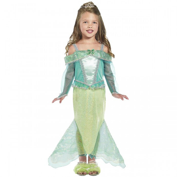Front - Smiffys Girls Mermaid Princess Costume Dress
