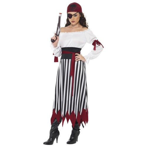 Front - Smiffys Womens/Ladies Pirate Costume Set