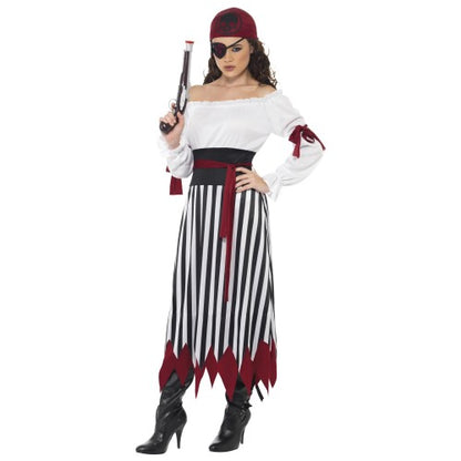 Front - Smiffys Womens/Ladies Pirate Costume Set