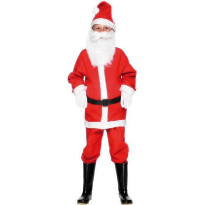 Front - Smiffys Boys Santa Costume Set