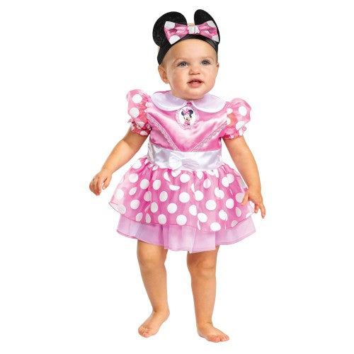 Front - Disney Baby Girls Classic Minnie Mouse Costume Set