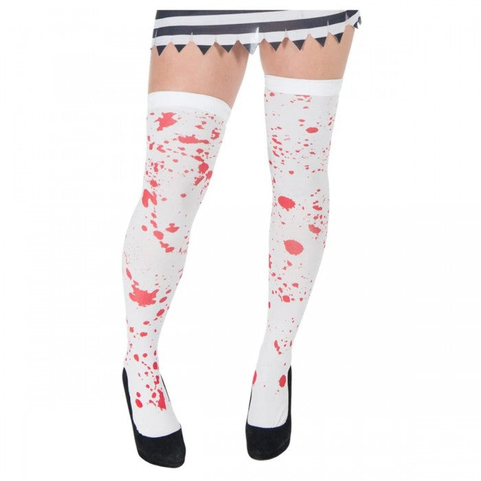 Front - Smiffys Womens/Ladies Blood Splatter Stockings