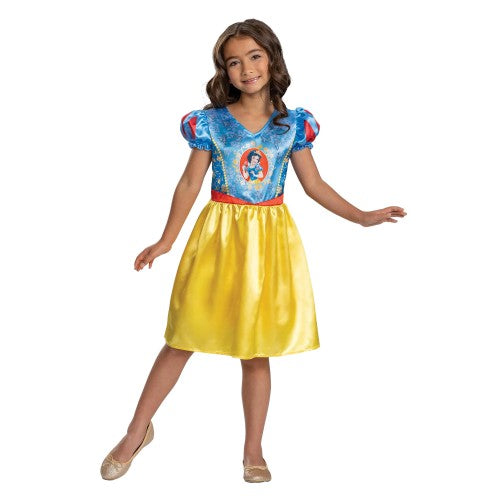 Front - Snow White And The Seven Dwarfs Girls Basic Plus Costume Dress