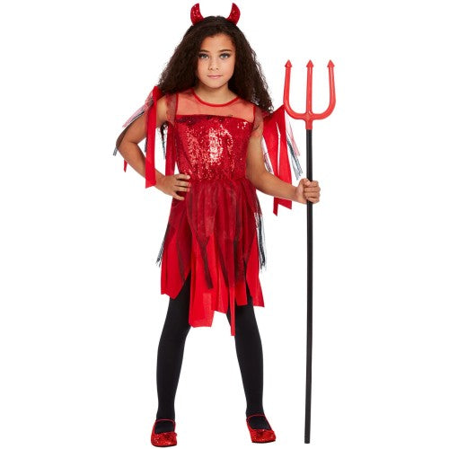 Front - Smiffys Girls Punk Devil Costume