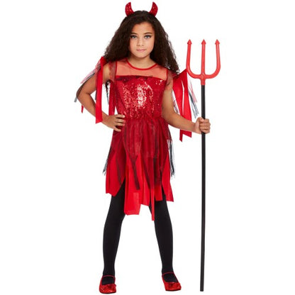 Front - Smiffys Girls Punk Devil Costume
