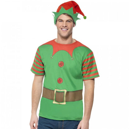 Front - Smiffys Mens Instant Kit Elf Costume