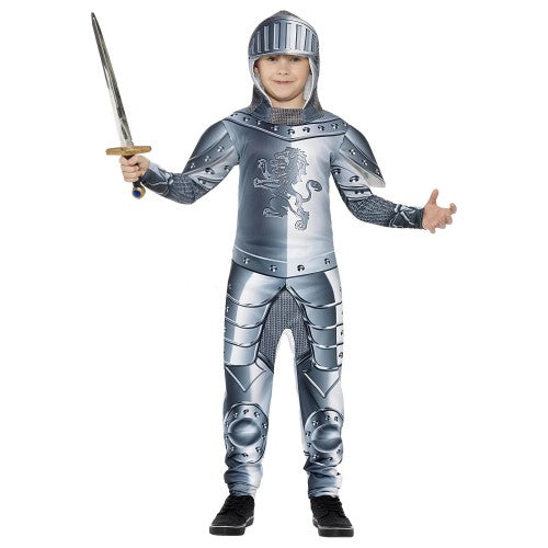 Front - Smiffys Childrens/Kids Deluxe Armoured Knight Costume