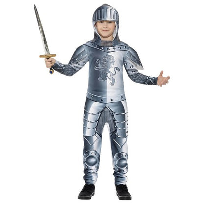 Front - Smiffys Childrens/Kids Deluxe Armoured Knight Costume