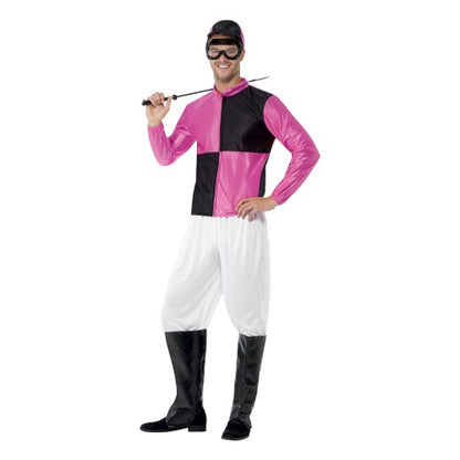 Front - Smiffys Mens Jockey Costume