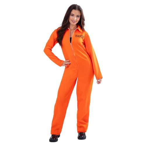 Front - Smiffys Womens/Ladies Escaped Prisoner Costume