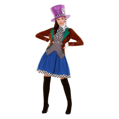 Front - Smiffys Womens/Ladies Miss Hatter Costume