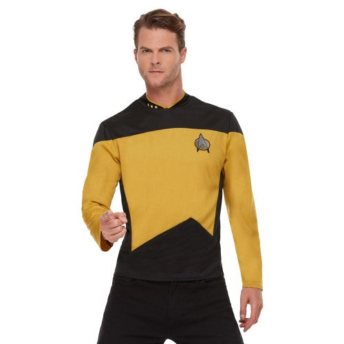Front - Star Trek: The Next Generation Unisex Adult Operations Uniform Costume Top