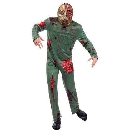 Front - Smiffys Mens Revenge Killer Gas Mask Zombie Costume