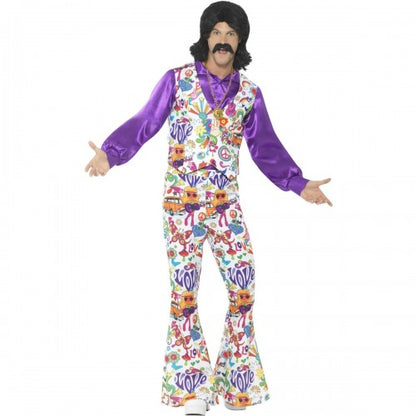 Front - Smiffys Mens 60s Groovy Hippie Costume