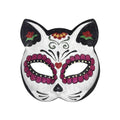 Front - Smiffys Unisex Adult Sugar Skull Cat Glitter Eye Mask