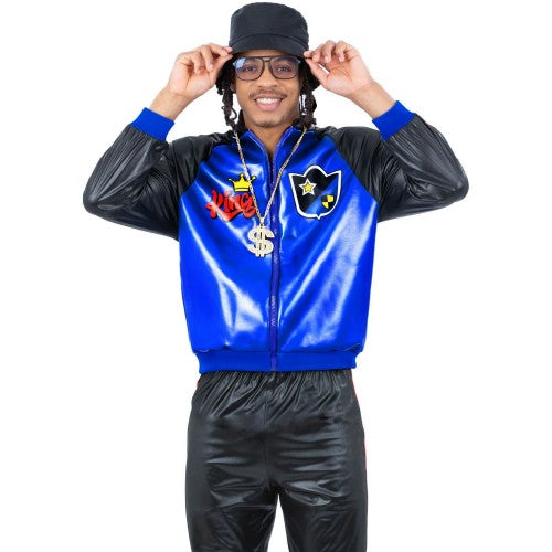 Front - Smiffys Mens 80s Jam Master Costume Jacket