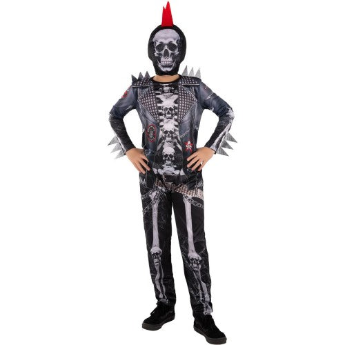 Front - Smiffys Childrens/Kids Punk Skeleton Costume