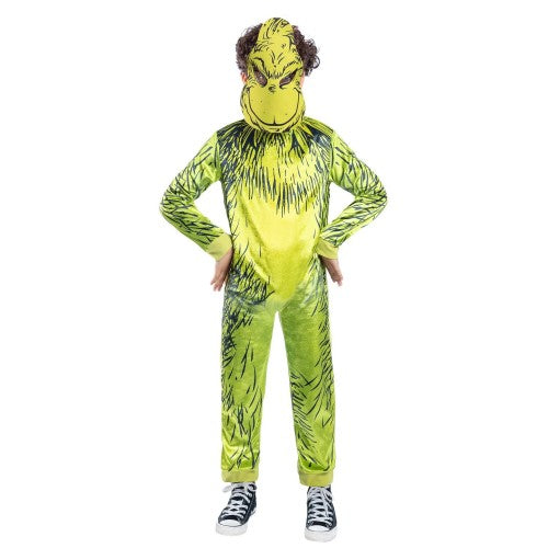 Front - The Grinch Childrens/Kids Costume Set