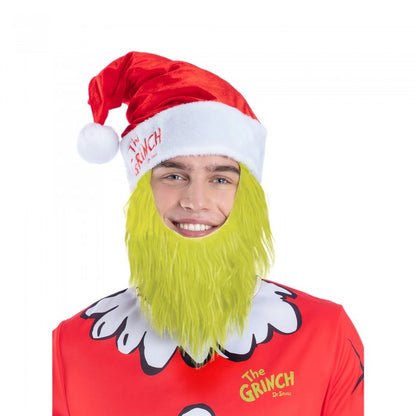 Front - The Grinch Santa Hat Costume Accessory