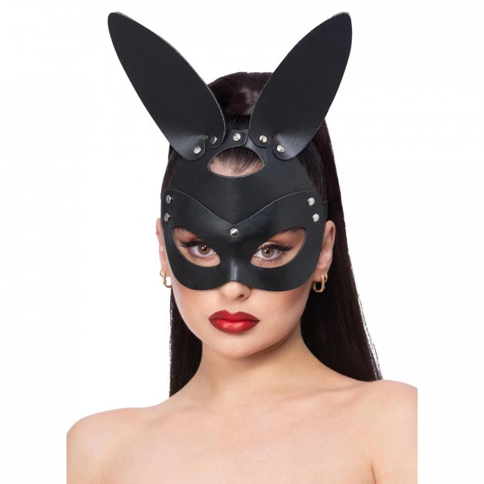 Front - Fever Rabbit Faux Leather Mask