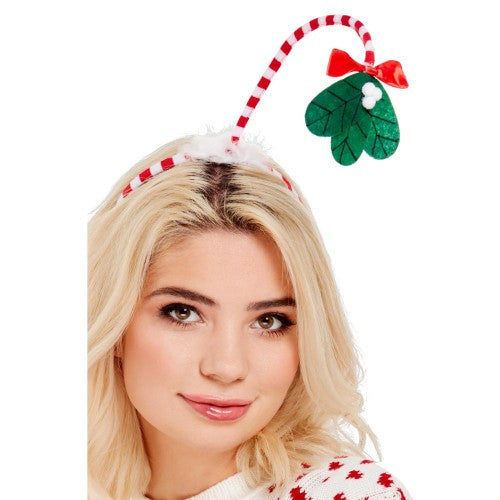 Front - Smiffys Mistletoe Kisses Costume Headwear