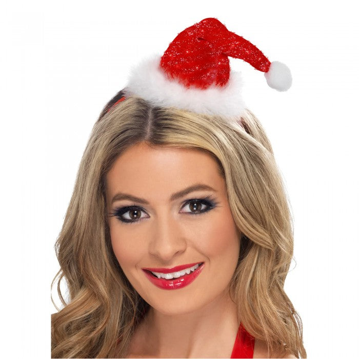 Front - Smiffys Santa Claus Christmas Costume Headwear