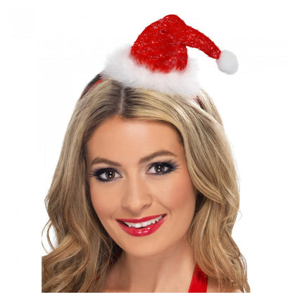 Front - Smiffys Santa Claus Christmas Costume Headwear