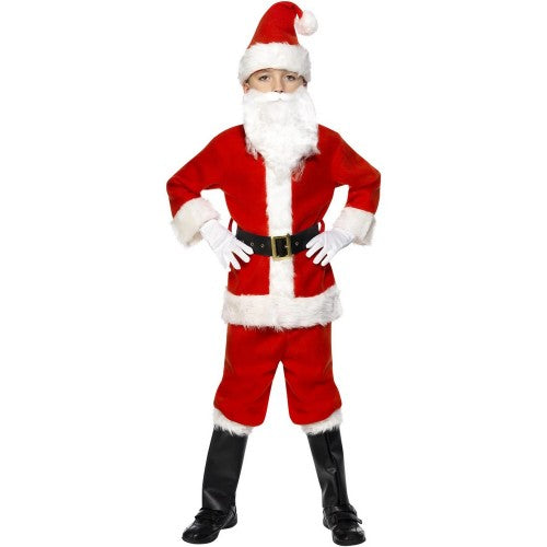 Front - Smiffys Childrens/Kids Deluxe Santa Christmas Costume