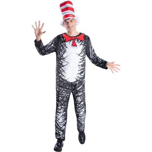 Front - Dr. Seuss Unisex Adult The Cat In The Hat Costume Set